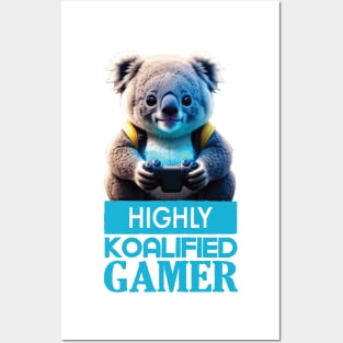 Just a Highly Koalified Gamer Koala Posters and Art